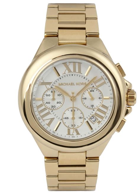 chronograph gold watch by michael kors|Michael Kors stainless steel watch.